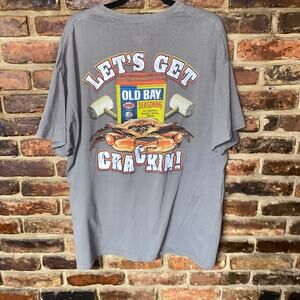 Old Bay Maryland Brown Short Sleeve Graphic Crab T-Shirt Men's Size XL